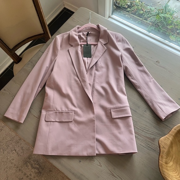 AllSaints Aleida Lilac Pink Tri Blazer Size US 6 - Picture 6 of 11